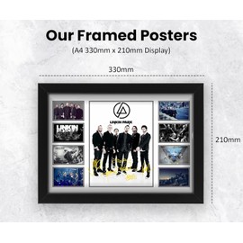 Linkin Park Signed Poster Print - Limited Edition Autograph Fan Gift – Collectible Memorabilia Merchandise (Unframed A4 (30x21cm))