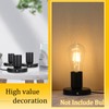 Tuanse 6 Pcs Polished Metal Desktop Lamp E26 E27 Screw