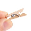 100 Pieces Mini Wooden Pegs Clips Photo Pins Coloured Craft,