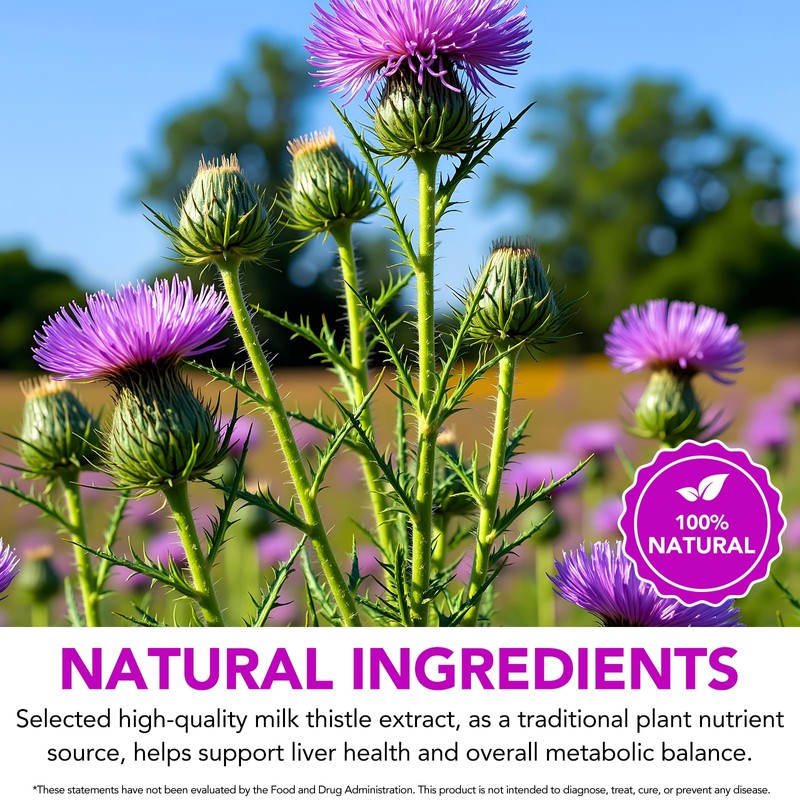 Milk Thistle Liquid Drops 600mg per Serving - Alcohol-Free Liver