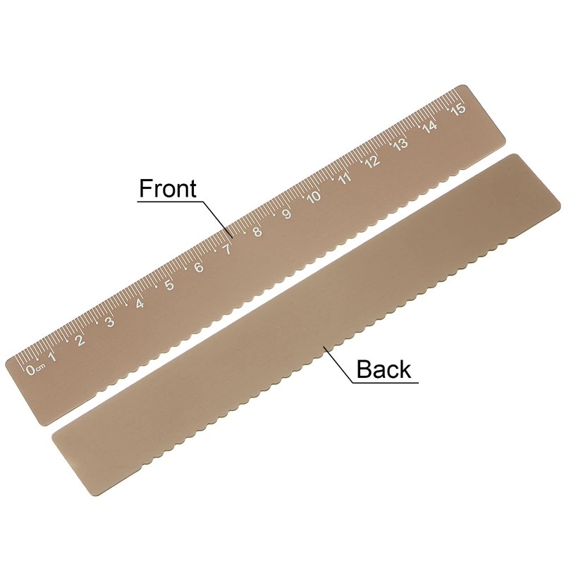 sourcing map Straight Ruler 15 cm Metric Aluminium Alloy Ruler