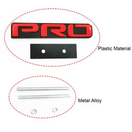 LJTsheng for TRD PRO Front Grille Insert Emblem Badge 5 9/16 INCH,3D Grille Decoration Nameplate Decal,Fit for Tacoma Tundra 4runner Pack of 1 (Red)