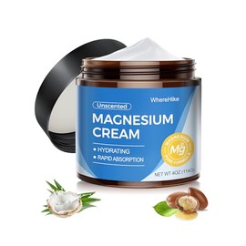 WhereHike Crema Tópica Natural De Magnesio Para Dormir, Loción Nocturna De Magnesio Para El Dolor Y Los Calambres En Las Piernas, Relajación Muscular,