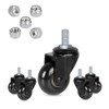 Hirate 2" Office Chair Casters Wheel with 3/8"-16UNC Threaded Stem