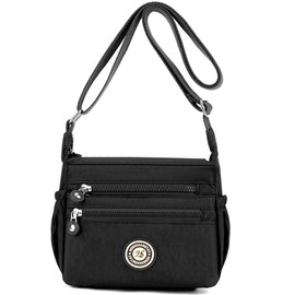 ModaZeal Multi-Pocket Casual Crossbody Bag for Women, Waterproof Nylon Shoulder Bag Lightweight Travel Handbag Messenger Bags with Adjustable Shoulder Strap