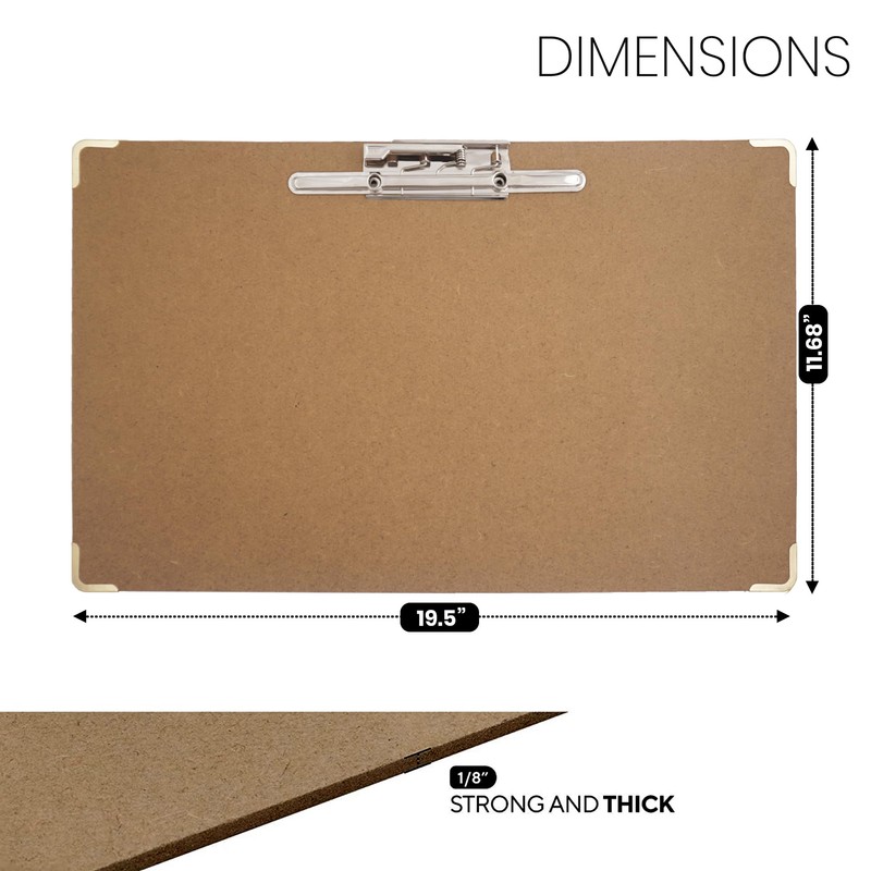 Performore Eco-Friendly Oversized Clipboard 3 Pack and 11x19 Writing Board