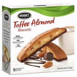 Nonni's Biscotti, Toffee Almond, 8 Count, 6.88 Ounce