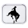 Rodeo Cowboy Riding Bucking Bronco Horse Black Vinyl Decal Sticker