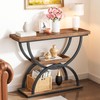 Snughome Entryway Table, 39.4" Console Table, 3-Tier Industrial Sofa Table