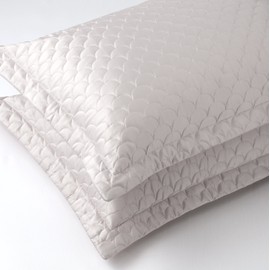 Nikki Chu Quilted Pillow Sham, Standard, Silver Cloud