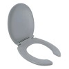 Asiento Con Tapa Redondo Gris Para Wc Exel Premium 92