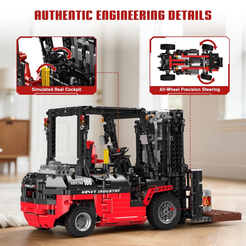 Mould King 13106 RC Forklift Truck Building Sets, MOC Remote