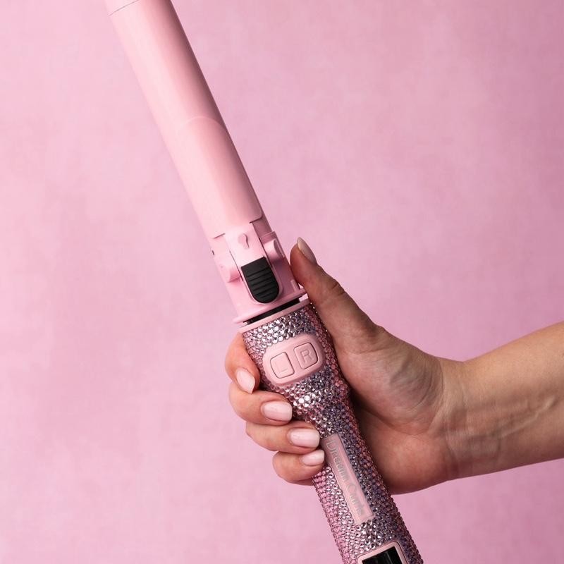 LIMITED EDITION DREAM CURLS Diamonds Automatic Rotating Curling Iron. Hand-set
