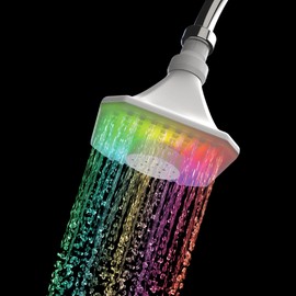 Bluetooth shower speaker waterproof with lights- color changing showerhead- shower light LED- Perfect bathroom speaker, shower light- Enjoy light up shower head with Music in The Shower