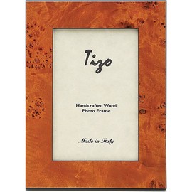 Tizo 4" X 6" Orange Wooden Frame, Made in Italy