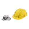 Construction Builders Safety Hard Hat Lapel Pin, Yellow, 18 x