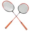 2 Player Badminton Racket Set Ferroalloy Integrated for Beginner Amateur
