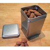 Silver 50 gram 8 centimeter square tin caddy