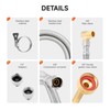 Roastove Universal Dishwasher Installation Kit,6 Ft Stainless Steel Dishwasher Hose,Burst