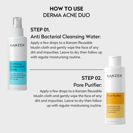 Kanzen Skincare Derma Acne Duo – Complete Skincare Set with Cleansing Water & Pore Purifier for Clearer Skin