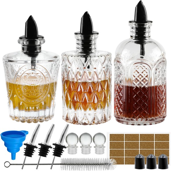 Syrup Bottle Set of 6 - Syrup Dispenser with Leak-Proof
