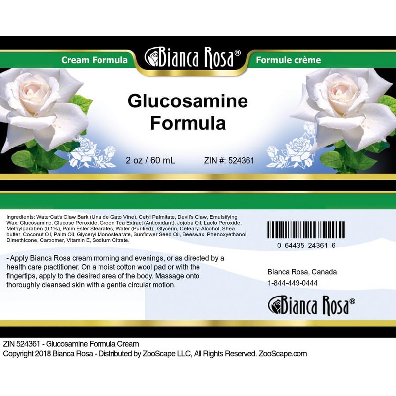Bianca Rosa Glucosamine Formula Cream (2 oz, ZIN: 524361) -