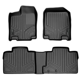 SMARTLINER Custom Fit Floor Mats 2 Row Liner Set Black for 2007-2010 Ford Edge/Lincoln MKX