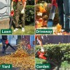 Cordless Leaf Blower Vacuum Handheld Electric Leaf Blower W/2 Battery