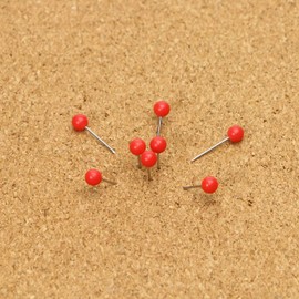 Tupalizy 1/8 Inch Small Round Ball Head Decorative Push Pins Map Thumb Tacks for Travel Map Art Picture Photo Canvas Bulletin Cork Board Wall DIY Craft Home School Office Use, 500PCS (Red)