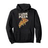 I Love Pizza Slice Dripping Cheese Delight Pullover Hoodie