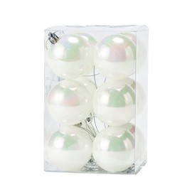 Tokyodo XB000510 White Pearl Ball 60 Christmas Ornaments 12 Pieces