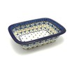 Polish Pottery Baker - Rectangular with Grip Lip - Silver