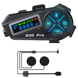 OBEST Motorcycle Helmet Headsets, Motorcycle Helmet Bluetooth Intercom with FM, Waterproof Helmet Headphones HiFi Stereo, Wireless Motorcycle Earphones Communication System for Riding, Skiing, Travel