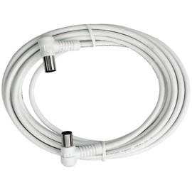 Axing BAK 753-00 high-Shielded coaxial cable IEC Coax Plug male/Coax plug female (7.5 m) White