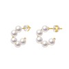 Pearl Hoop Earrings for Women Small Pearl Hoop Hypoallergenic Drop