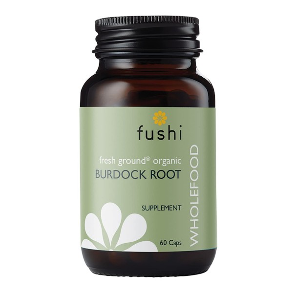 Fushi Organic Burdock Root (Arctium) Capsules, 60 Caps | Fresh-Ground