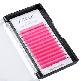 Colored Eyelash Extensions Easy Fan 8-15mm Mixed Pink C Curl Easy Fanning 0.07mm Self Premade Volume Lash Supplies