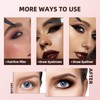 LALASTYLE 2PCS Eyebrow Pencil,Magic Eyebrow Pencil with 4 Fork Tip,Microblading