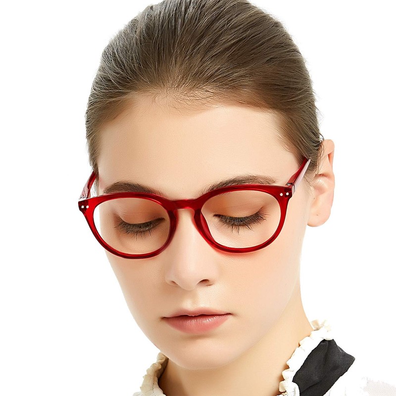 MARE AZZURO Filter Blue Light Reading Glasses Women Stylish Round