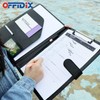 OFFIDIX PU Leather Portfolio Folder Clipboard A4 Folder Portfolio Work