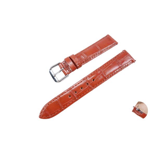 Pelgio Genuine Crocodile Alligator Belly Skin Leather Quick Release Men's