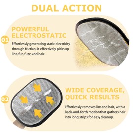 Pet Hair Removal Brush – Reusable Grooming Tool for Cats and Dogs, Ideal for Clothing, Furniture, Carpets, Cat Beds, Car Seats, and More – Upgraded Static Fur Remover (1 Piece)