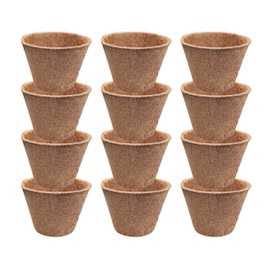 Deepthi Coco Coir Nursery Pots – Biodegradable Peat Pots for Seed Starter and Seedling Kit - Mini Planter Cups for Indoor, Outdoor – Ideal for Organic Planting - 6 Inch Pack of 12