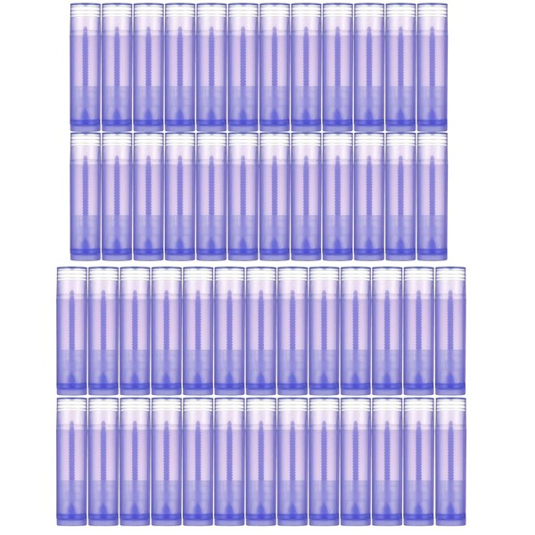 ROHIJALE 50Packs 5g Refillable Lip Balm Plastic Tube Bottles Empty