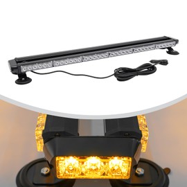 37.4" 72 LED Roof Top Strobe Light Bar Amber White Emergency Rooftop Strobe Bar Lights Traffic Advisor Lights for Construction Trucks Snow Plows Tow Vehicles Waterproof (37.4" 72 LED)