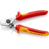 Knipex KNIPEX Kabelschere mit ?ffnungsfeder isoliert mit Mehrkomponenten-Hllen, VDE-geprft verchromt