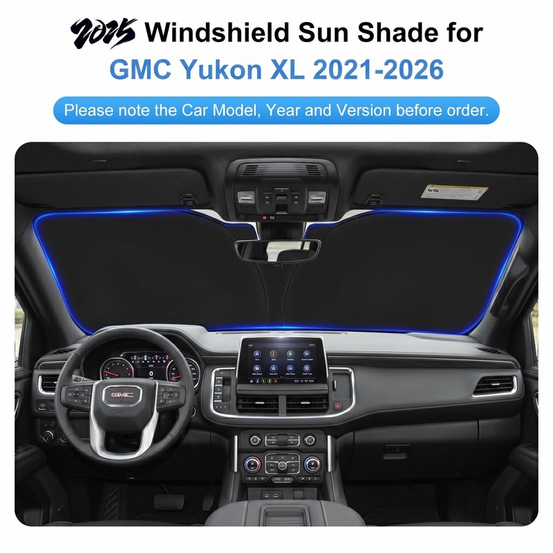 for 2021-2025 2026 GMC Yukon XL Windshield Sunshade Cover Front