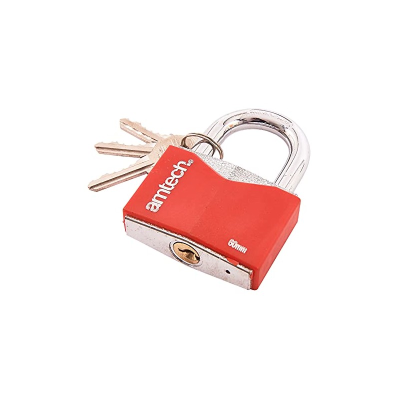 Amtech T0706 60mm Rhombic Chrome Plated Iron Padlock