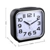 5.5" Large Analog Alarm Clock Silent Non Ticking, Gentle Wake,
