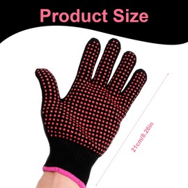 MIRKUZI Haare Hitzeschutzhandschuhe Hitzebeständige Handschuhe, Friseur-Verbrühungsschutz, Rutschfeste Und Feuerfeste Handschuhe, PVC-Doppelseitiger Perlen-Lockenstab, Haarglätter